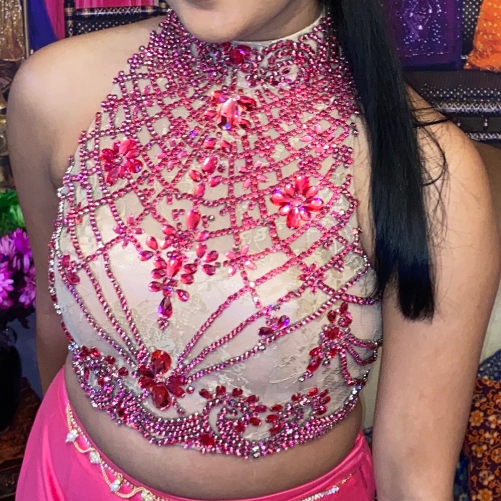 Sherri Hill Beaded Fuschia Top